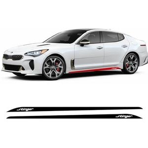 KORKUS Autodeur Side Rok Sticker Body Decor Vinyl Decal Racing Sport Strepen, Voor KIA Stinger Accessoires