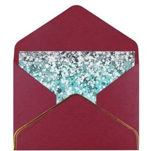 Glittered Blauwe Achtergrond Elegante Parel Papier Wenskaart - Voor Individuen Vieren Speciale Gelegenheden, Kantoor Collega's, Families En Vrienden Uitwisselen Groeten