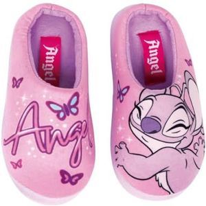 Disney Stitch en Angel Huisslippers voor Meisjes, Antislipzool Slippers, Cadeau voor Meisjes, Maten EU 28 tot 33 (Roze, EU-systeem voor schoenmaten, Kleuter, Dames, Numeriek, Normaal, 28)