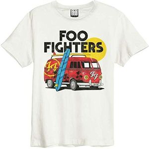 Foo Fighters Amplified Collection Camper Van T-shirt voor heren, crème, XL, 100% katoen, regular