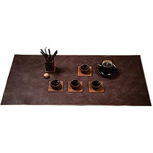 PU lederen tafelloper, Leren tafelmat bruin, diverse maten(50x100cm)