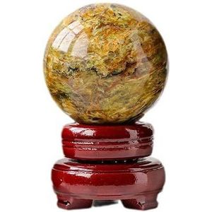 NIBHZ Natuurlijk kristallen bolornament, gepolijste ruwe steen, feng shui-energiebal, woondecoratie,55~60mm