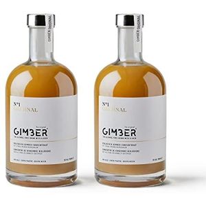 GIMBER Biologisch gembershot 2x700 ml (1.4L) | Niet alcoholisch 100% biologische gember drank op basis van gember, citroen und kruiden | Premium gemberconcentraat.