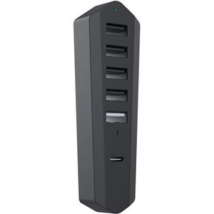 6 Port USB Hub voor PS5 Slim Optische en Digitale Host, USB 2.0 HUB Hoge Snelheid Data Transfer Uitbreiding Splitter ​​Gegevensuitbreiding Adapter Voor PS5 Slim