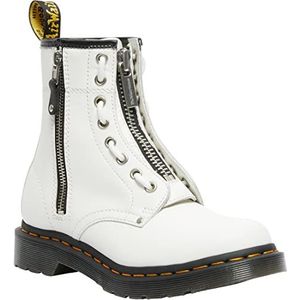 Dr. Martens Dames 1460 Twin Zip Fashion Boot, Witte Sendal, 38 EU