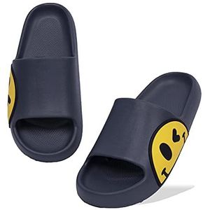 uniseks badslippers, zomerslippers, badschoenen, lichte strandsandalen, dames en heren, slippers voor kinderen, indoor, outdoor, grijs, 44/45 EU