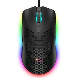 Wired Gaming Mouse, J900 6 RGB Lighting 6400 DPI programmeerbare USB-gamingmuizen met 6 knoppen, Honeycomb Shell Ergonomisch ontwerp voor PC Gamers en Xbox en PS4-gebruikers