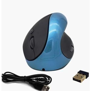 Ergonomic Vertical Mouse -PYRIOLHI- Reduces fatigue - 2.4G wireless rechargeable - 3 adjustable DPI's - Suitable for a wide range of devices - Coloured(Blue)