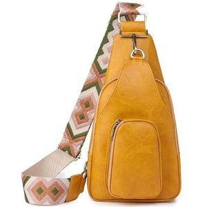 BDWMZKX Cross-Body Bag Bags For Girls, High-end Waist Bags For Women, Fashionable Chest Bags For Women, Versatile Retro-style Bags For Women-yellow