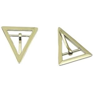30 stuks metalen platte driehoek pin gespen singelband aanpassen regelaar sluiting haak DIY kledingstuk decoratie gesp(Color:Silver)