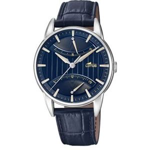 Lotus Watches heren multi-wijzerplaat kwarts horloge met lederen armband 18429/3