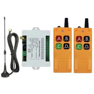 DC 12/24/36 4CH Draadloze Afstandsbediening Schakelaar Radio Ontvanger Met 2000M Lange Afstand Afstandsbediening sukkels Antenne,Superstabiel Signaal(C211008 GK06TX-2)