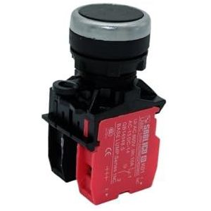 Drukknopschakelaar waterdicht SB1 LA68C M22PA45 veer Ø 22 mm (Kleur: Rood, Maat: 2NC)