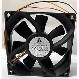 LMNCBVYA High-Performance AUB0912L 12V Cooling Fan - 90x25mm, 0.15A, Ideal for Electronics and PC Cooling
