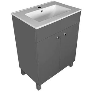 paplinskioebel - IGA wastafel met onderkast - 60 x 84 x 40 cm wastafel met onderkast voor de badkamer - badkamermeubelset