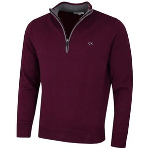 Calvin Klein Golf Heren Katoenen Trui-Cranberry-L