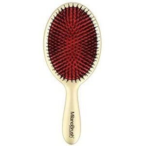 Milanobrush Gorgeous Hair haarborstel: de zachte borstelharen met ronde koppen zijn zacht voor haar en hoofdhuid en ontwarren moeiteloos in de knoop en zonder het te beschadigen