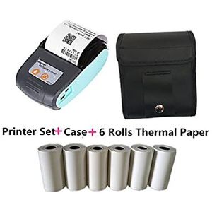 Handheld Inkjet -printer Draagbare thermische BT 4.0 Ontvangstprinter Mini Printer Mobiele 58mm Machine Taxi-printer Snel afdrukken zonder vertraging(Grey)