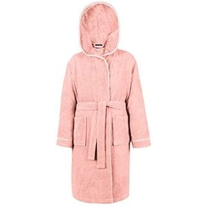 LAYNENBURG Premium Badjas kinderen & tieners met capuchon - 100% katoen - OEKO TEX Standard 100 - donzige badstof - Maat (110-116, Roze)