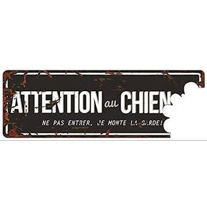 Europet bord""Attention au chien zwart/grijs"", 40 x 13,5 x 17 mm