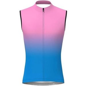YGLEEULI Fietsjack Heren Fietsvest voor Mannen Mouwloos Fietsvest Winddicht Mountainbike Fietsen Mouwloze Jersey (Fietsvest 8,5XL)