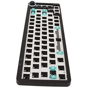 DIY Modulair Toetsenbord, 67-toetsen Bedieningsknop Hot-swap Modulaire Mechanische Toetsenbordaanpassing voor Desktop (Zwart)