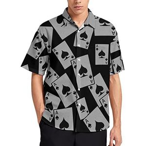 Toucan Tropische palmboom heren T-shirt met korte mouwen casual button down zomer strand top met zak