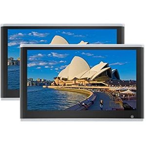 Draagbare dvd-speler voor videospelers op hoofdsteunen in auto's 4 + 64GB Hoofdsteun Display IPS Touchscreen 13.3 Inch Auto Achterbank TV Monitor 1080P Video tablet Multimedia Movie Player met HD-rote