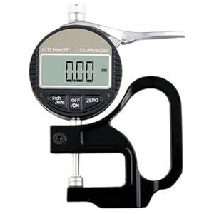 Elektronische diktemeter, 0,01/0,001 mm, digitale micrometer, 12,7 mm micrometer, diktemeter, gegevensuitgang RS232 (0,01 mm)