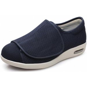 Diabetische Schoenen,Gemakkelijk Aan En Uit Te Trekken Heren En Dames Extra Breed Casual Wandelschoenen Voor Gezwollen Voeten(Blue,49EU)