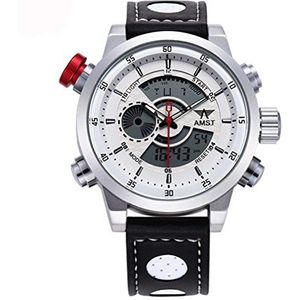 AMST Horloge Mannen Mode Militaire Dual Display LED Digitale Horloges