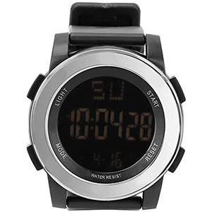 Horloge, waterdicht Digitaal horloge Multifunctioneel voor dames voor dagelijks voor sport voor heren(9658 zwart zilver)