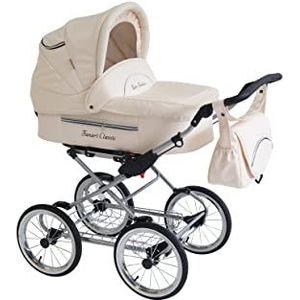 Tanario Retro kinderwagen: klassiek design & moderne functies Cream SCL-2 2in1 zonder babyzitje