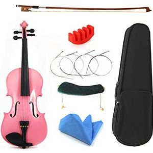 Viool Beginner Student Beginner Roze Viool Massief Hout 4/4 Viool Fiddle Muziekinstrument Met Accessoires Professionele Viool (Color : 3/4)
