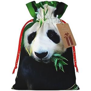 Panda Print Vakantie Trekkoord Geschenkzakken, Verpakkende Zakken Xmas Cadeaus (Medium Klein)