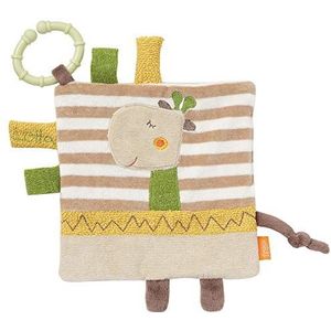 Fehn 059168 Knistertuch Giraffe mit Ring/Activity-Rascheltuch zum Aufhängen mit spannenden Strukturen zum Greifen & Geräusche erzeugen – für Babys und Kleinkinder ab 0+ Monaten