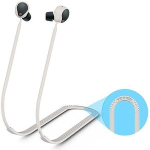 Anti-verliesarmband voor Sony WF-1000XM5 Bluetooth headset sport antislip zacht siliconen sleutelkoord accessoires nekkoord draadloze hoofdtelefoon (wit)