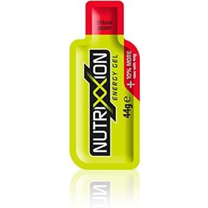 NUTRIXXION® | Energy Gel Sport, BCAA Aminosäuren Shot, High Carb Liquid Energie Gel | 44g | Strawberry