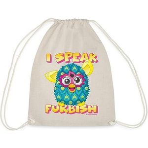 Spreadshirt Furby I Speak Furbish Met Blauwe Furby Gymtas, Eén maat, nature