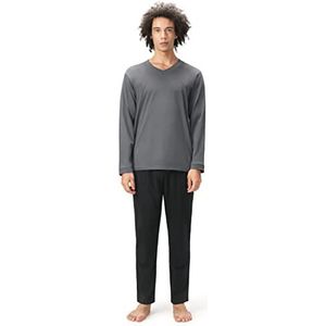 DAVID ARCHY Katoenen heren pyjama met V-hals