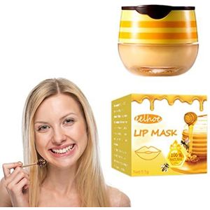 Honing lippenbalsem - Lipmasker 's nachts,Repair Lip Sleeping Masques Honey Lip Balm Dag en nacht Gebruik om je lippen te hydrateren en voller te maken Gemakkelijk te absorberen Aibyks