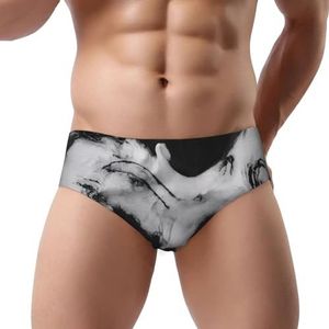 ELSMZXZD Herenslips Ondergoed Marmeren Textuur. - Rekbare Driehoekslip voor heren, zacht, comfortabel en ademend, 3d, S