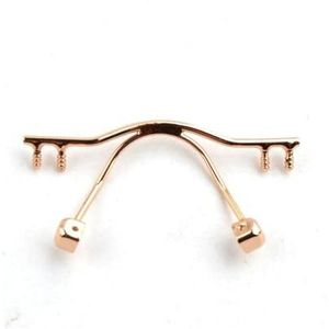 Brillenneusbrughouder van roestvrij staal, 1 stuks randloze bril neusbrugvervanging(Gold)