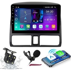 Android 14 Autoradio Navi voor H-onda CRV 2002-2005 9 ""Schermradio met draadloze carplay Android Auto GPS Navigatieondersteuning Bluetooth 5.0 HIFI FM 5G-WiFi SWC MIC-camera,M200s