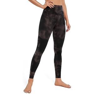 CRZ YOGA Womens Butterleuse Hoge Taille Workout Leggings Lef 28'' Hoge Taille Volledige Lengte Zachte Atletische Yoga Broek Taupe Tie Dye Bloemen XS