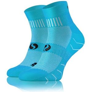 sesto senso 1 paar katoenen sportsokken voor dames en heren, kleurrijke sportsokken, turquoise, 43/47 EU