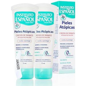 Instituto Español Hydraterende Handcrème, Creme voor Atopische Huid, Creme Regenererende Intensieve verzorging voor ruwe huid, Dagelijkse Handcrème ter voorkoming van Uitdroging, Set 150ml