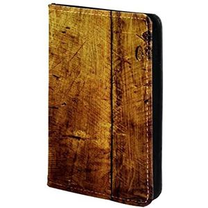 Paspoorthouder, paspoorthoes, paspoortportemonnee, reizen Essentials Grungy hardhout bekraste planken, Meerkleurig, 11.5x16.5cm/4.5x6.5 in