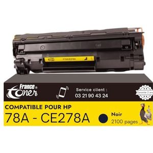 FranceToner - 78A - Lasertoner compatibel met HP 78a CE278A zwart - voor HP Laserjet 1536dnf MFP, P1606dn, P1566, Pro M1530, M1536 (78A zwart)