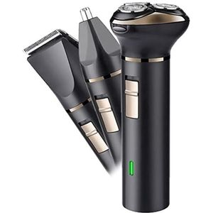 Elektrisch scheerapparaat， 3-in-1 elektrisch scheerapparaat for mannen, elektrische baardtrimmer, wasbaar, snel oplaadbaar, scheerapparaat for mannen, baardtrimmer, gereedschap